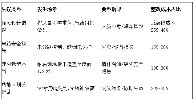 实验室建设失误导致的安全事件及经济损失