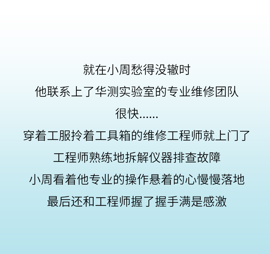 当实验仪器突然故障，华测实验室“救援”了小周